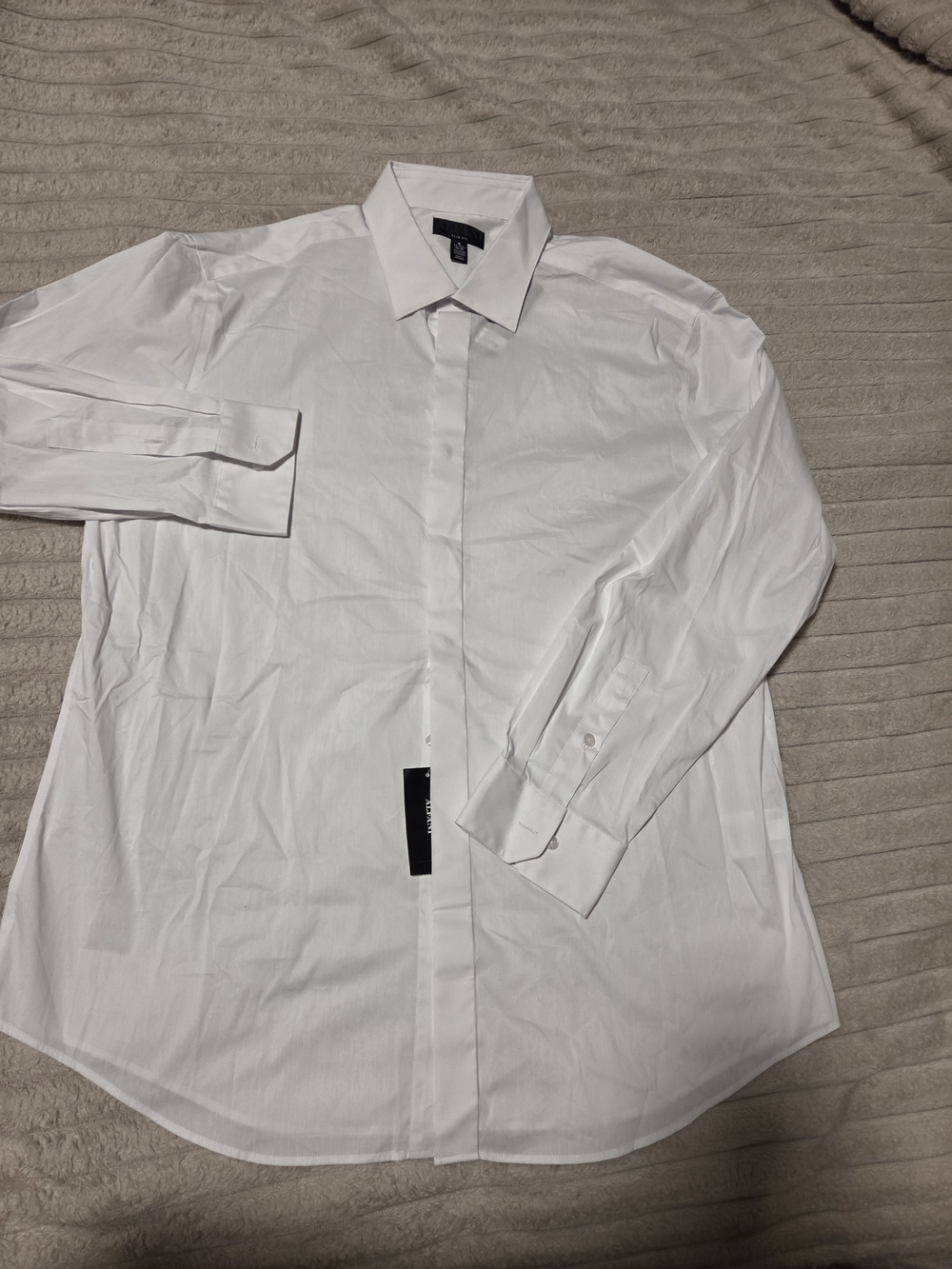 New Alfani Slim Fit Xl Size, Men's White Dress Shirt - Tailored Cotton Button-Up